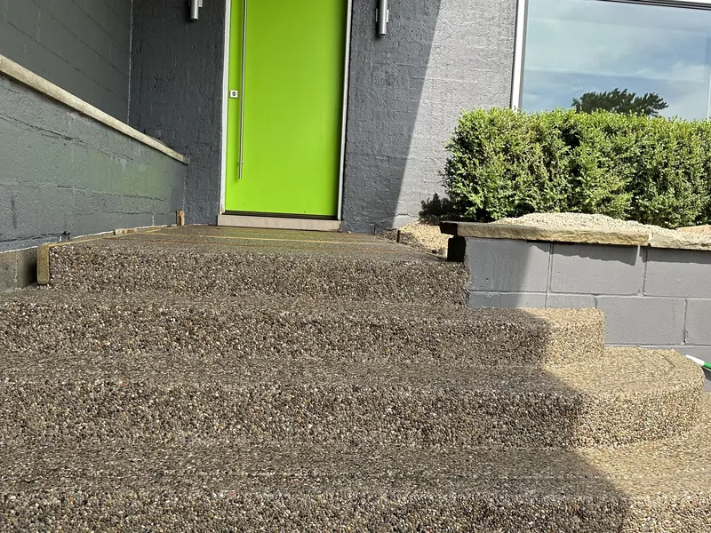 Wide front step finish by A&M Works